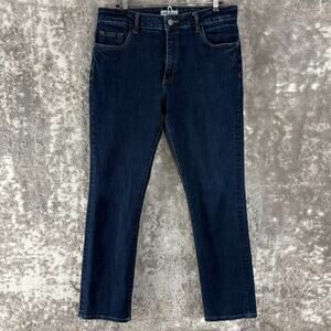 Warp Weft Size 33x30 Amsterdam Slim Stretch Denim Jeans Blue Button Zip Pants